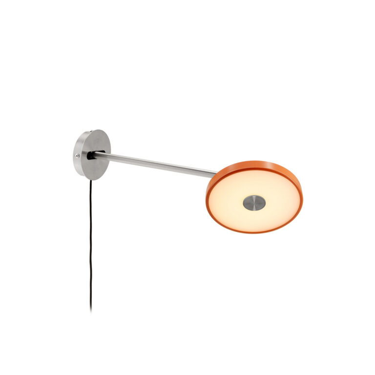 Asteria Long LED-væglampe, orange, stål, stik UMAGE - Stue - Design - Metal - Med én lyskilde