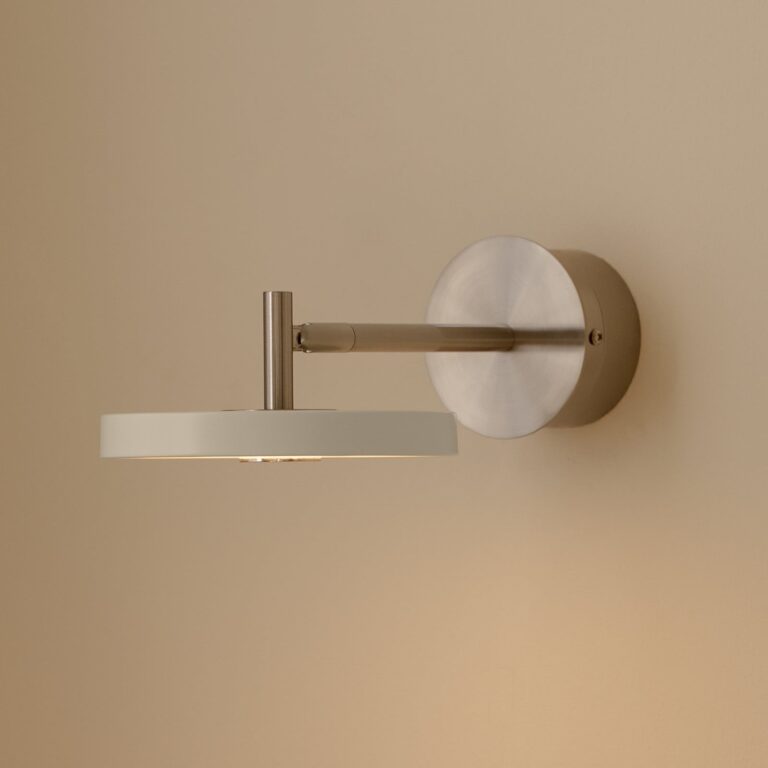 Asteria Short LED-væglampe, grå, stål, fast tilslutning – UMAGE - Stue - Design - Metal - Med én lyskilde