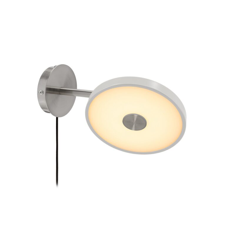 Asteria Short LED-væglampe, grå, stål, stik UMAGE - Stue - Design - Metal - Med én lyskilde