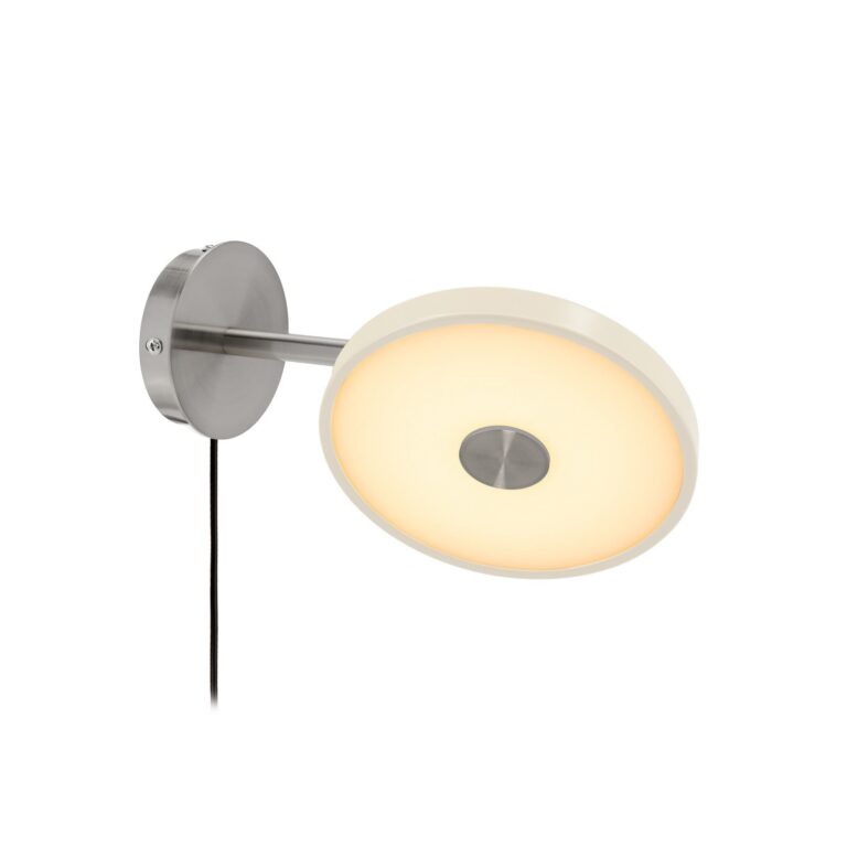 Asteria Short LED-væglampe, hvid, stål, stik UMAGE - Stue - Design - Metal - Med én lyskilde