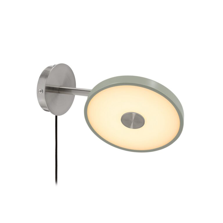 Asteria Short LED-væglampe, olivengrøn, stålstik – UMAGE - Stue - Design - Metal - Med én lyskilde