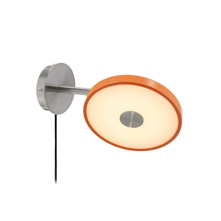 Asteria Short LED-væglampe, orange, stål, stik UMAGE - Stue - Design - Metal - Med én lyskilde