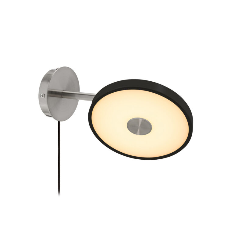 Asteria Short LED-væglampe, sort, stål, stik UMAGE - Stue - Design - Metal - Med én lyskilde