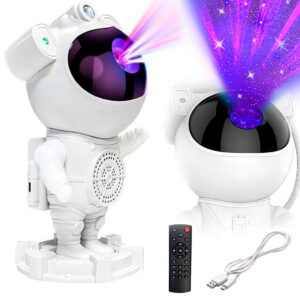 Astronaut lampe - LED - White noise effekt - Stjerne himmel projektor - USB C