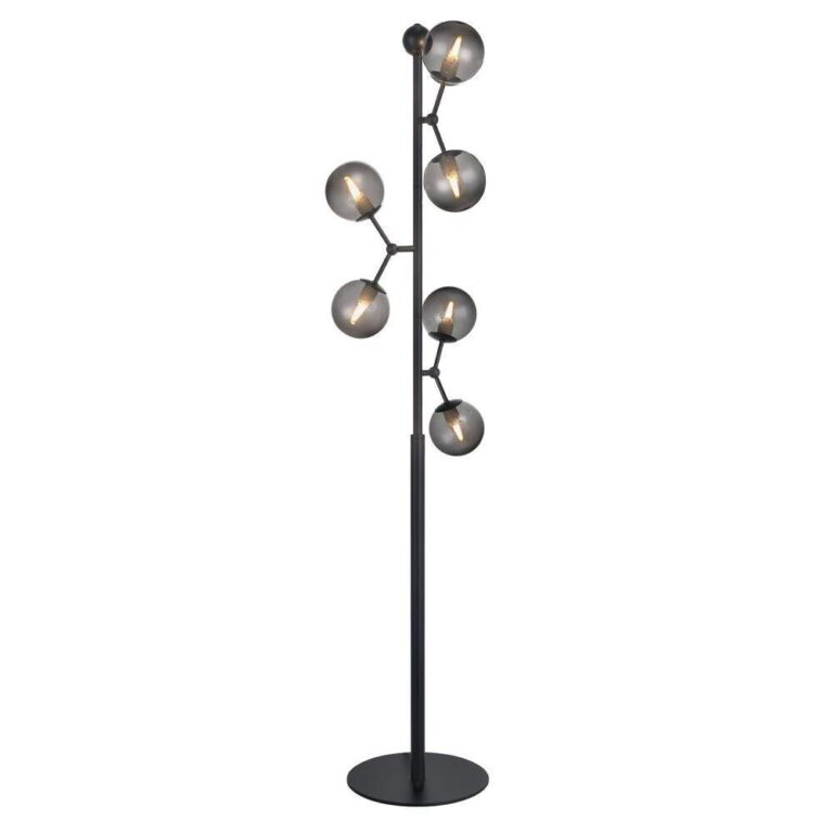 Atom Gulvlampe Smoke/Sort
