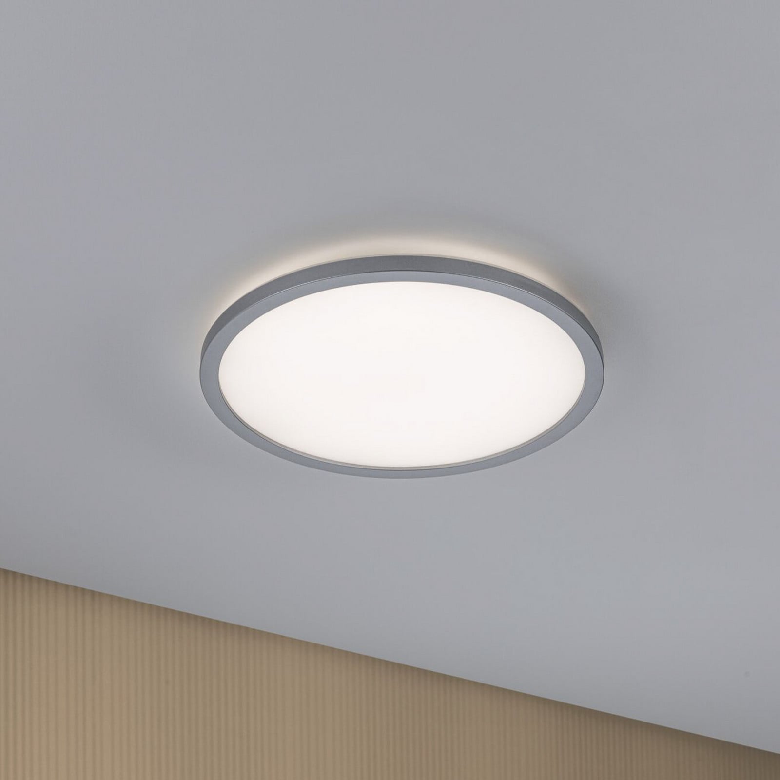 Atria Shine LED-panel, krom, Ø 29 cm, 3000 K, tænd/sluk, IP20, Paulmann - Stue - Moderne - Plastik - Rund