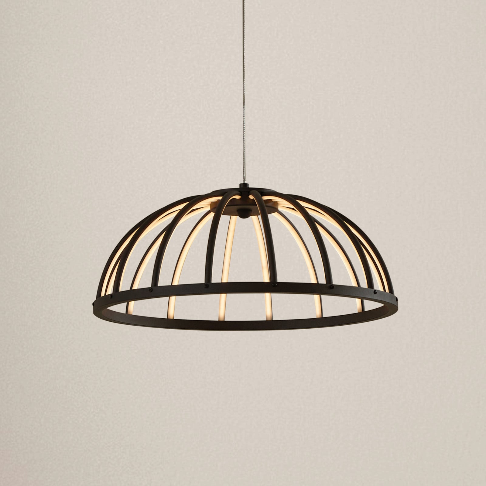 Attea LED Pendel Sort - Lucande - Stue - Moderne - Metal - Med én lyskilde