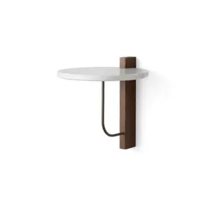 Audo Copenhagen - Corbel reol mørk eg Carrara-marmor