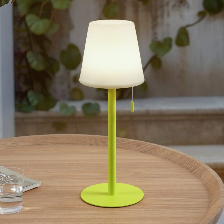 Azalea LED Portable Bordlampe IP44 Hvid/Gul - Lindby - Altan - Moderne - Aluminium - Med skærm