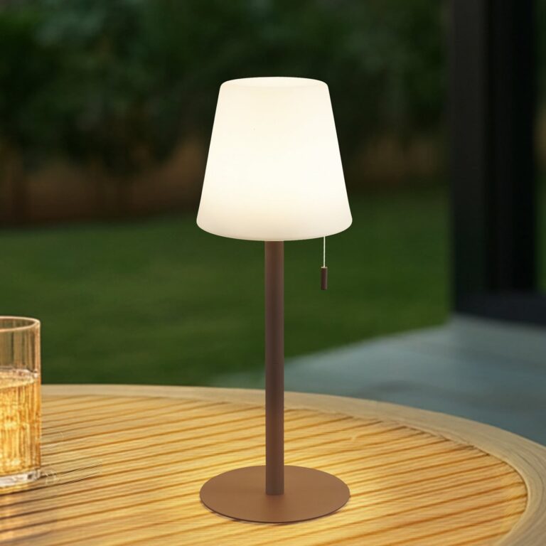 Azalea LED Portable Bordlampe IP44 Hvid/Sort - Lindby - Altan - Moderne - Aluminium - Med skærm