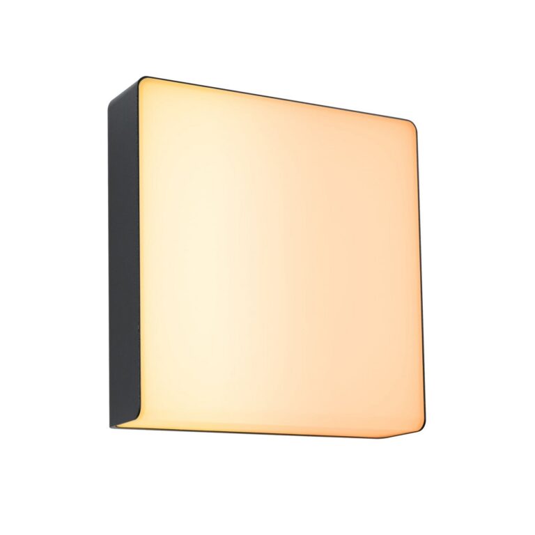 Azalena LED-udendørs væglampe med ZigBee, 2200K, sort – Paulmann - Aluminium - Kantet