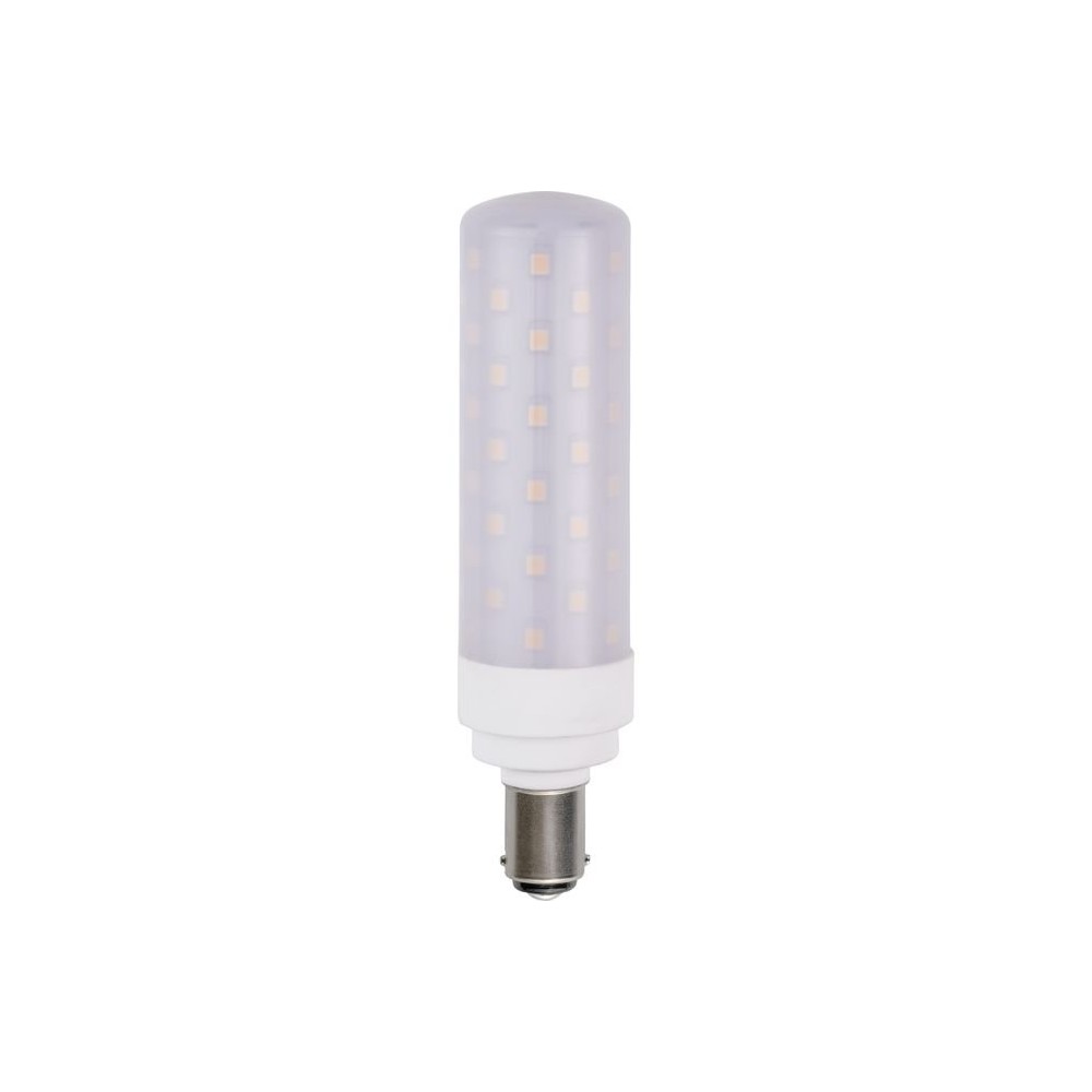 BA15d 11,3cm / 10W dæmpbar LED pære - 1050lm, opal glas, varm hvid