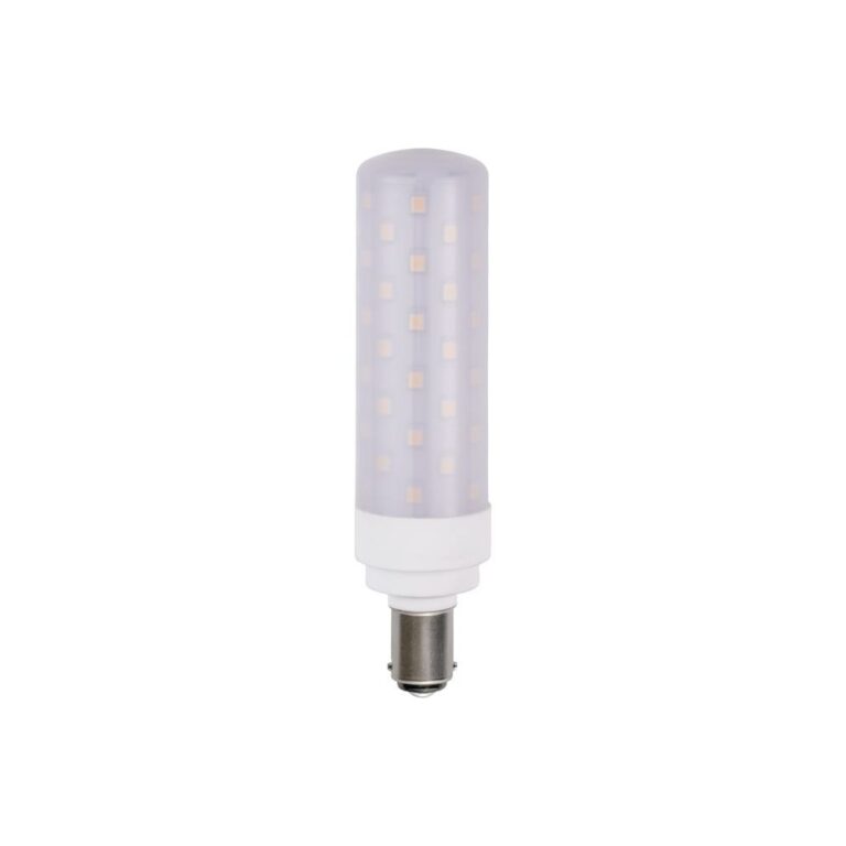BA15d 11,3cm / 8W dæmpbar LED pære - 850lm, opal glas, 3000K