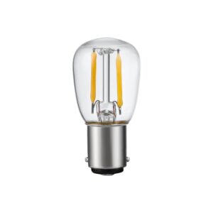 BA15d 1,5W LED filament pære - 2500K, klar, 140lm, 5,6cm