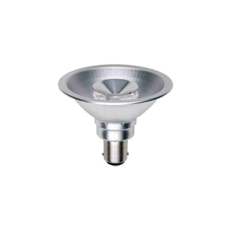 BA15d AR70 9W LED pære, 12V - 450lm, 24Â°, dæmpbar, varm hvid