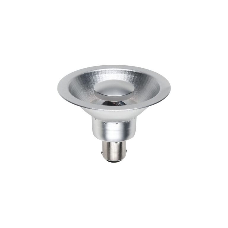 BA15d AR70 9W dæmpbar LED pære, 12V - 510lm, 35 grader, grå kabinet