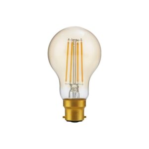BA22d 4,7W dæmpbar LED pære - A60, filament, 2200K, guld glas, 470lm