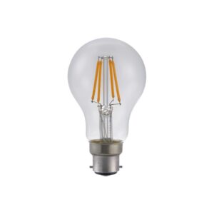 BA22d 4W dæmpbar LED pære - A60, filament, 320lm, 2500K, klart glas