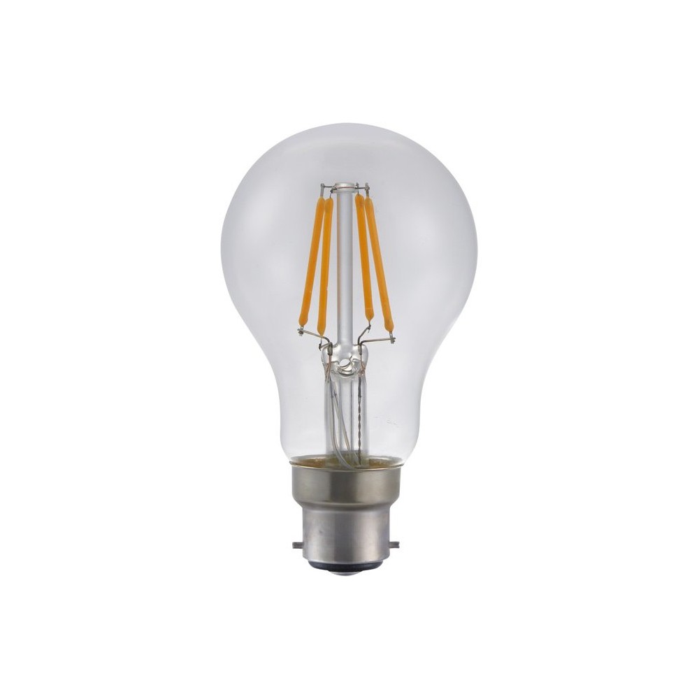 BA22d 4W dæmpbar LED pære - A60, filament, 320lm, 2500K, klart glas
