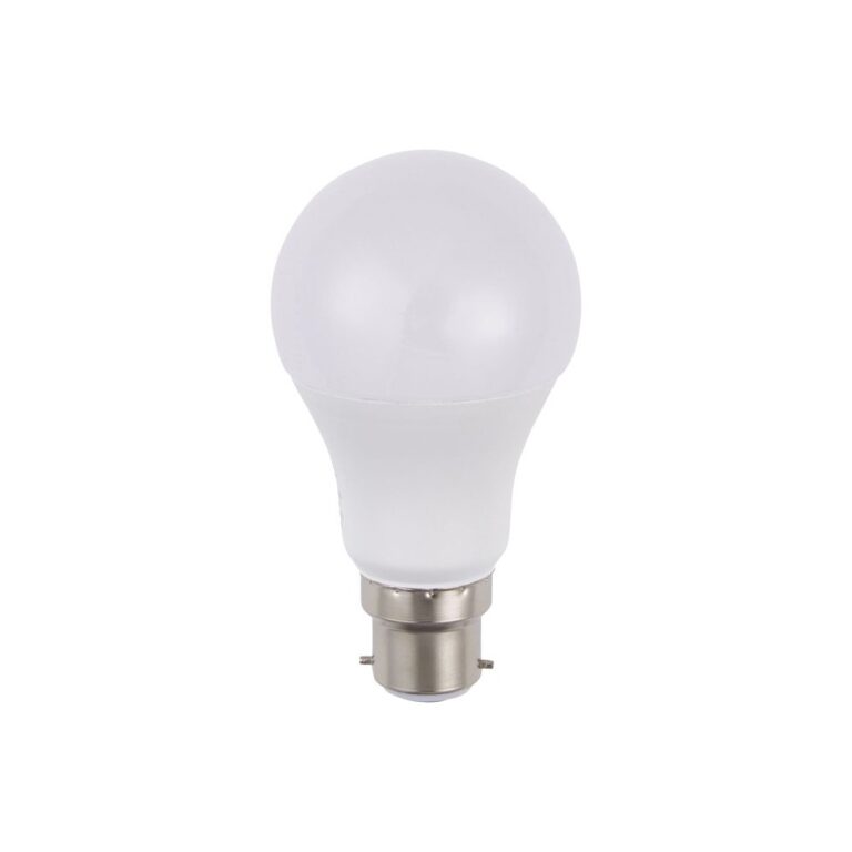 BA22d 5,5W LED pære, 12-60V - A60, 600lm, opal glas, 3000K