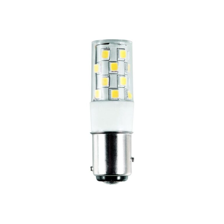 Bay15d 3W LED pære til navigation, 10-30V - 380lm, 5,5cm, IP65, 6500K, EMC godkendt, skibslampe