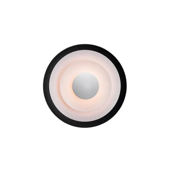 Belid - Diablo Væglampe LED Mat Sort/Blank Rød Ø300mm