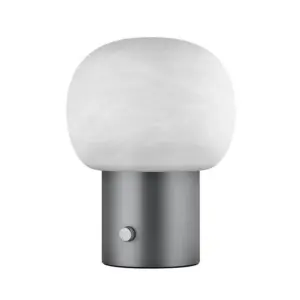 Blomus - Iris LED Bordlampe Alabaster Gunmetal