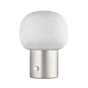 Blomus - Iris LED Bordlampe Matt Alabaster Stainless Steel