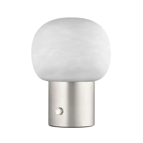Blomus - Iris LED Bordlampe Matt Alabaster Stainless Steel