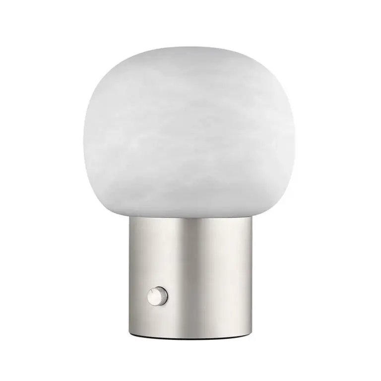 Blomus - Iris LED Bordlampe Matt Alabaster Stainless Steel