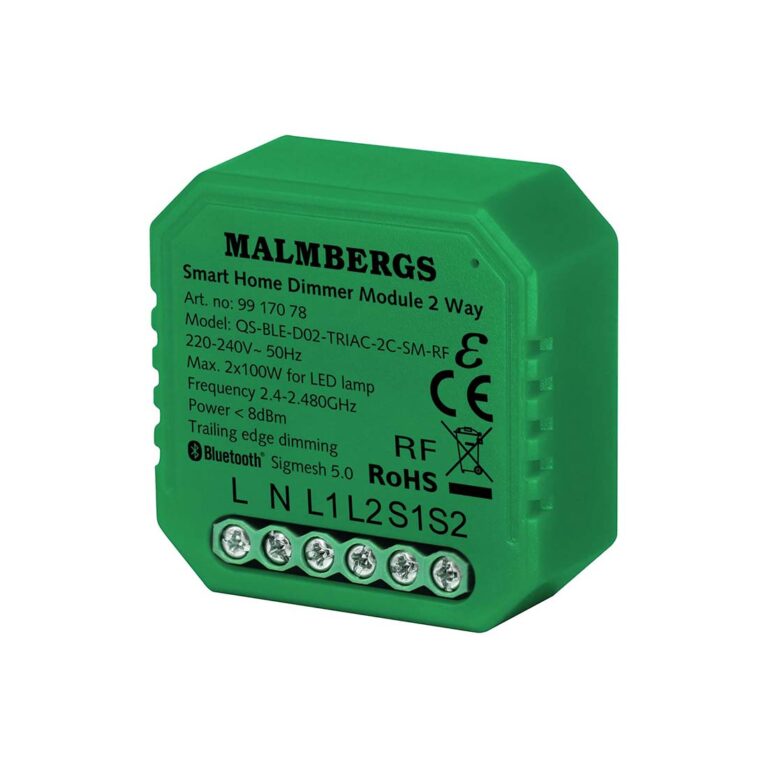 Bluetooth LED Lysdæmper - App Styring - 2 Udgange - Max. 2x100W