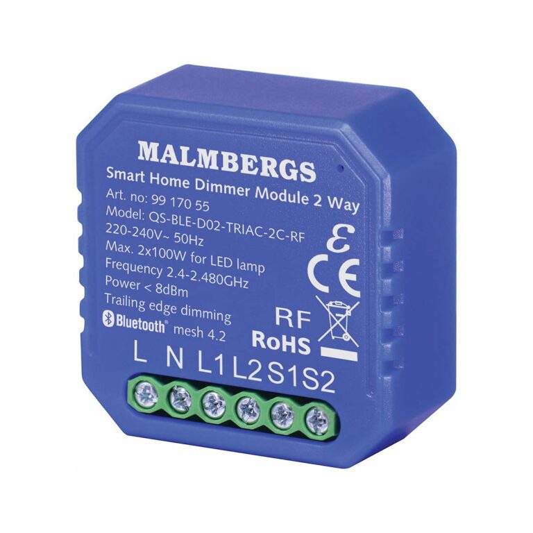 Bluetooth LED Lysdæmper - Smart Home - RF - 2 Udgange - Max. 2x100W