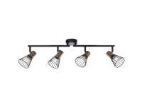 Brilliant Manama 78132/76 Loft-spotlights LED (RGB) E14 72 W Træ (mørk), Sort (mat)