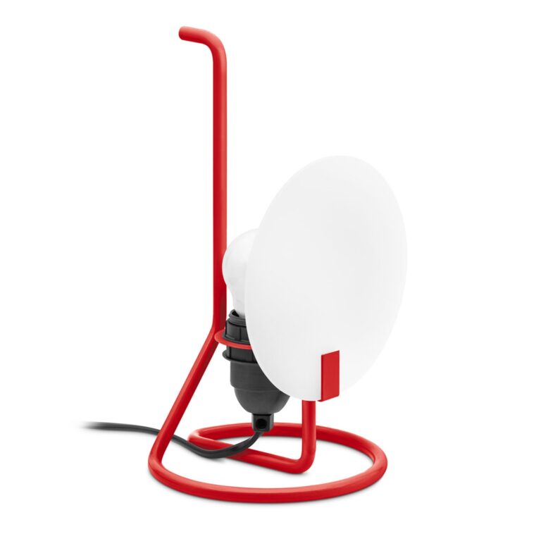 Bugia bordlampe, rød, højde 26,3 cm – Stilnovo - Stue - Design - Metal - Med én lyskilde