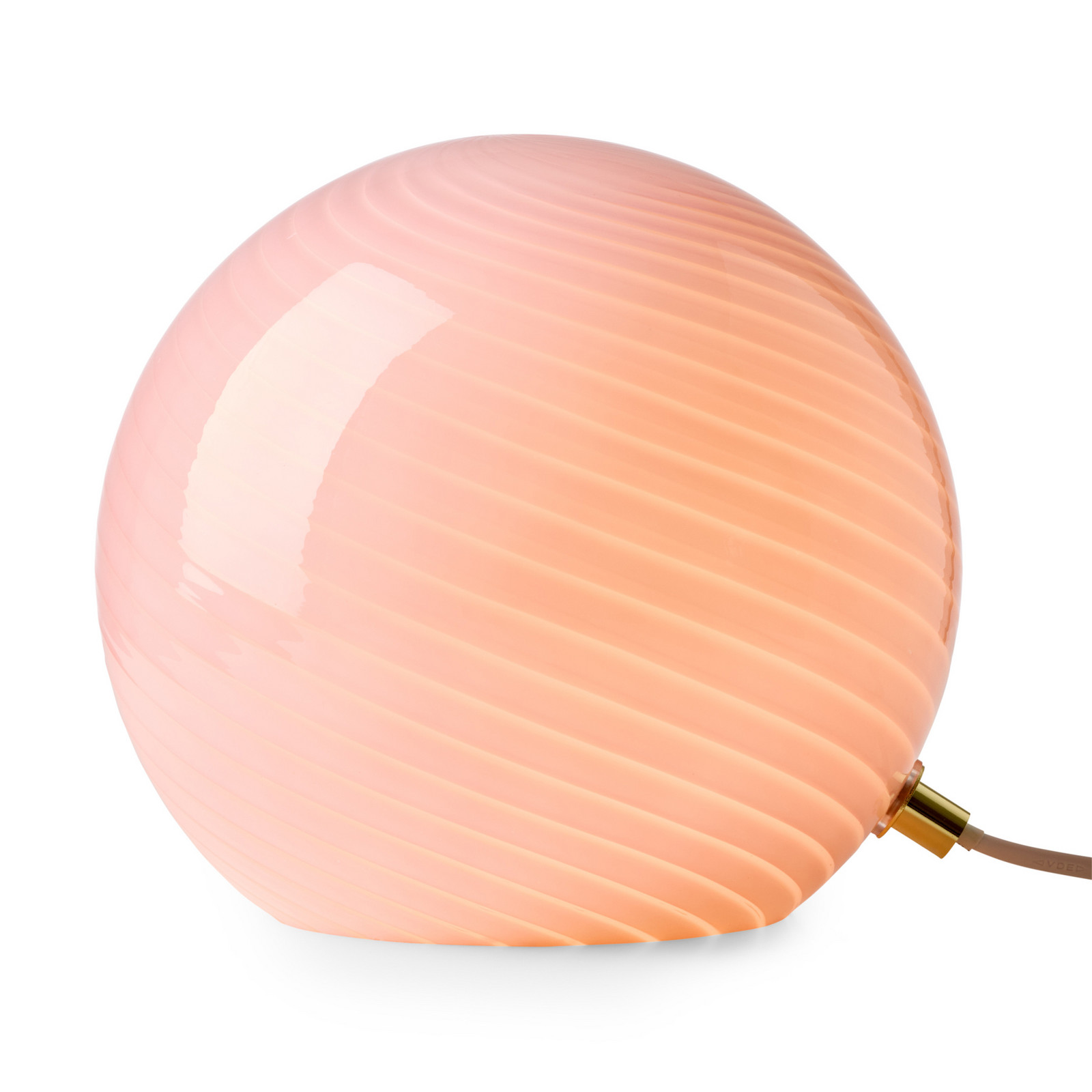 CANDY bordlampe, lyserød, Ø 20 cm, glas, E14 – Halo Design - Stue - Med én lyskilde