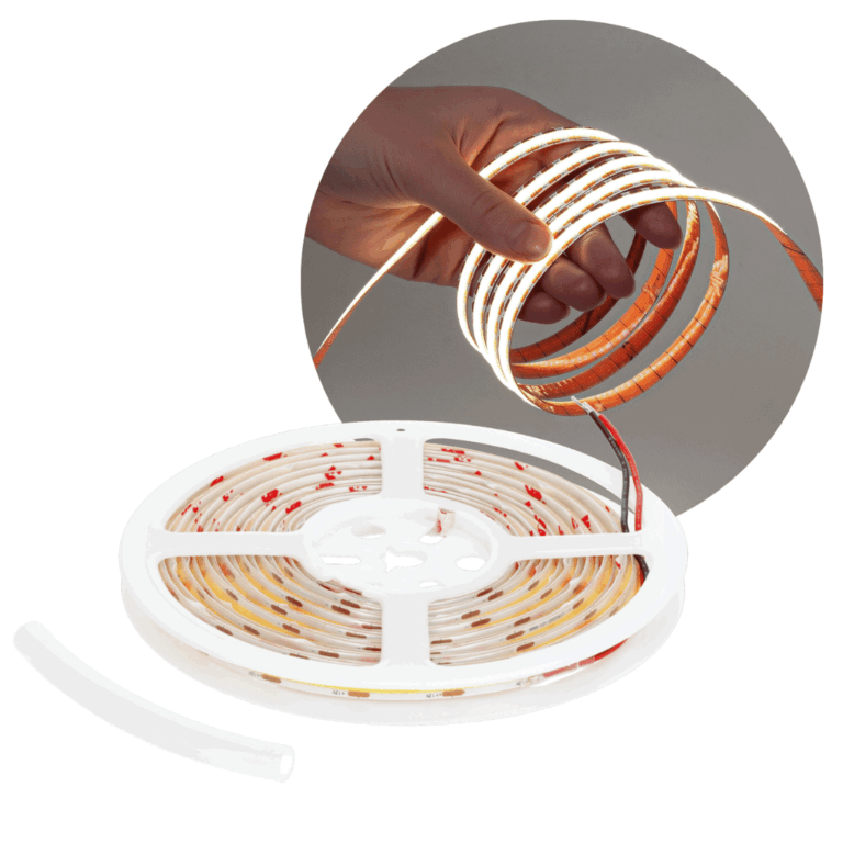 COB Udendørs LED Strip - 12V - 5m - 4000K - 8mm - IP65 - Dæmpbar