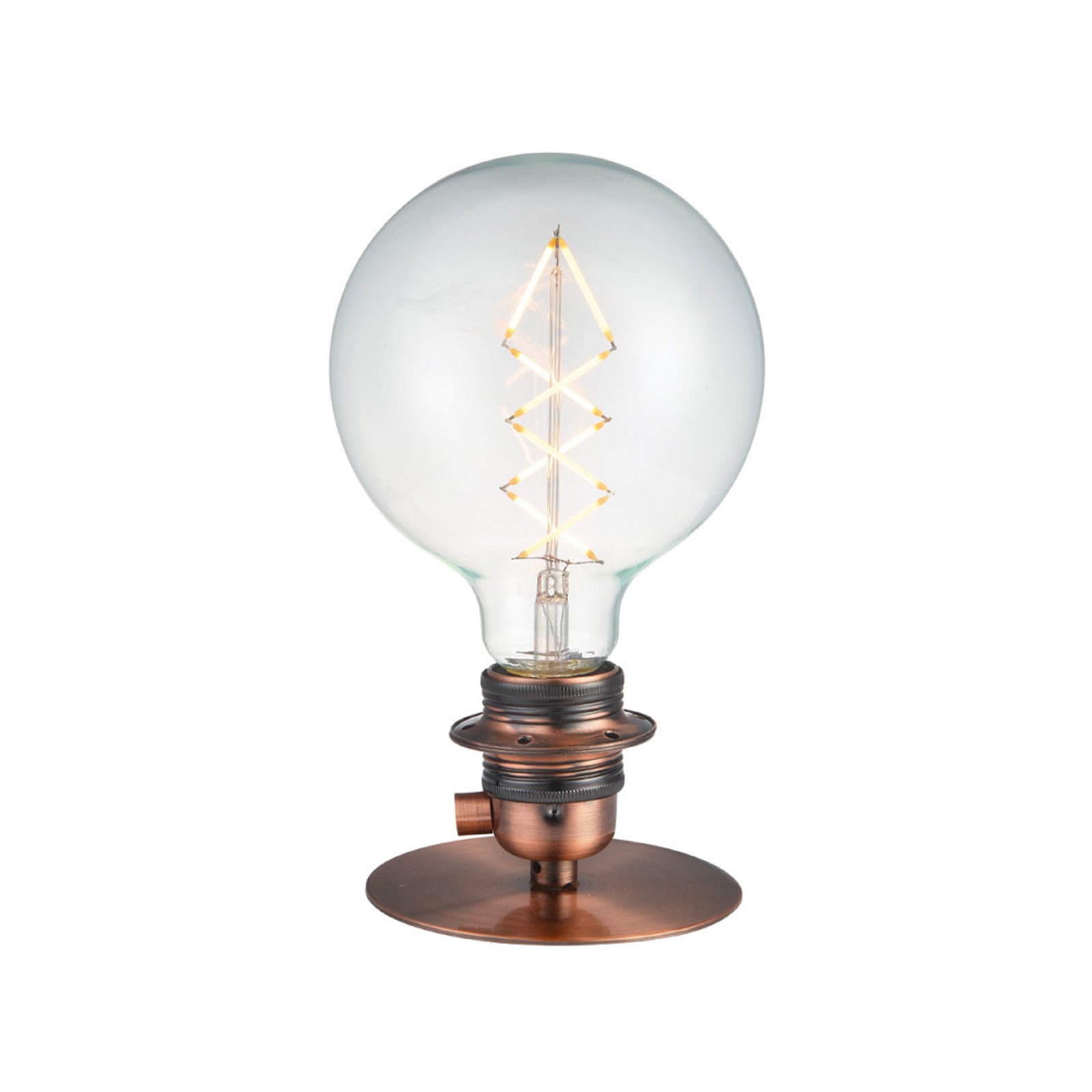 COMBI bordlampe, antik kobber, Ø 11 cm, metal – Halo Design - Stue - Med én lyskilde