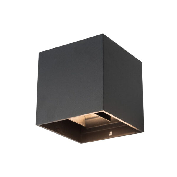 CUBE Lampe | Udendørs Væglampe | 2x4W LED | Sort | 3000K