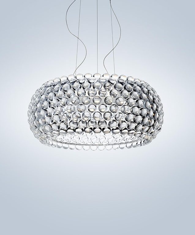 Caboche Plus Grande pendel LED, transparent