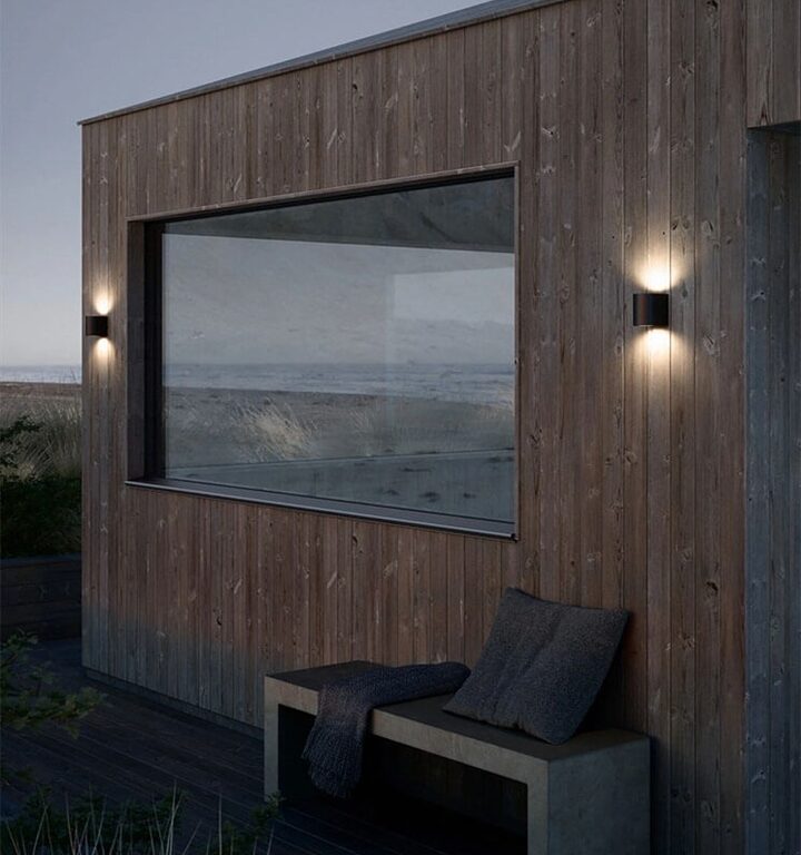 Canto 2 udendørs væglampe LED, seaside sort
