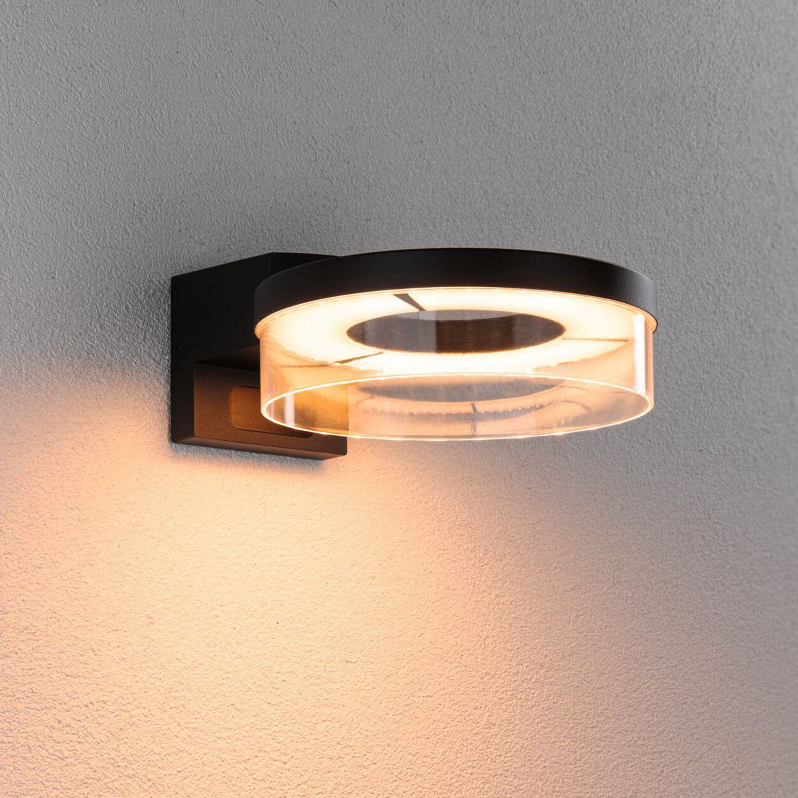 Capera LED-væglampe, antracit, CCT, IP44 – Paulmann - Moderne - Aluminium - Med én lyskilde