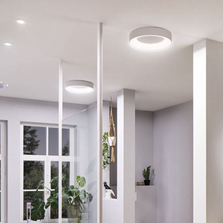 Casca LED-loftlampe IP44 2100 lm hvid/hvid – Paulmann - Badeværelse - Moderne - Metal - Plafond