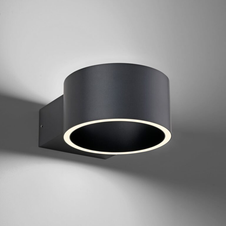 Clipse LED-væglampe, mystic grey, aluminium, Ø 15 cm – PURE PURE Clipse - Stue - Moderne - Cylinder