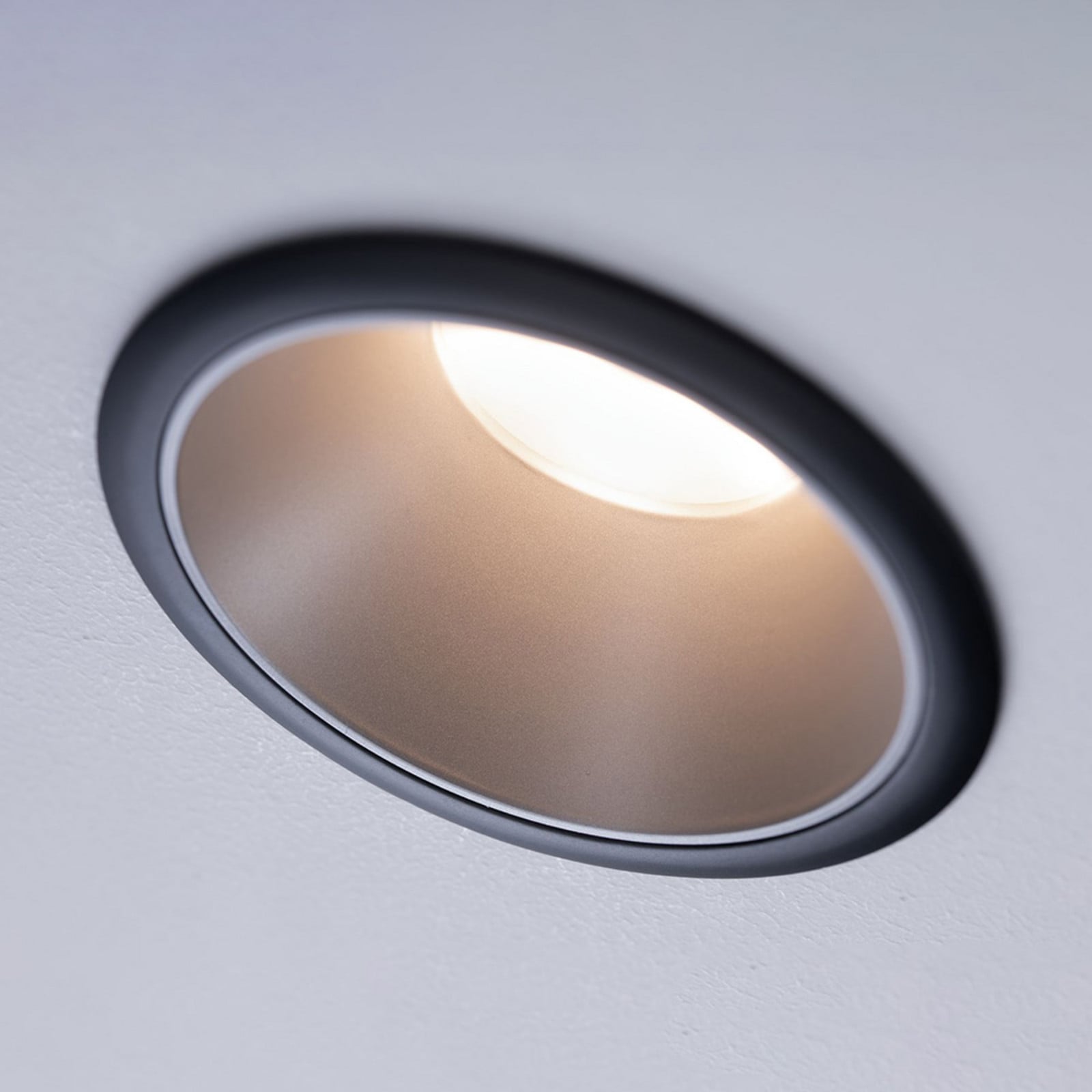 Cole LED-spotlight sølv/sort stepdim, sæt med 3 stk. – Paulmann - Entré - Moderne - Metal - Med én lyskilde