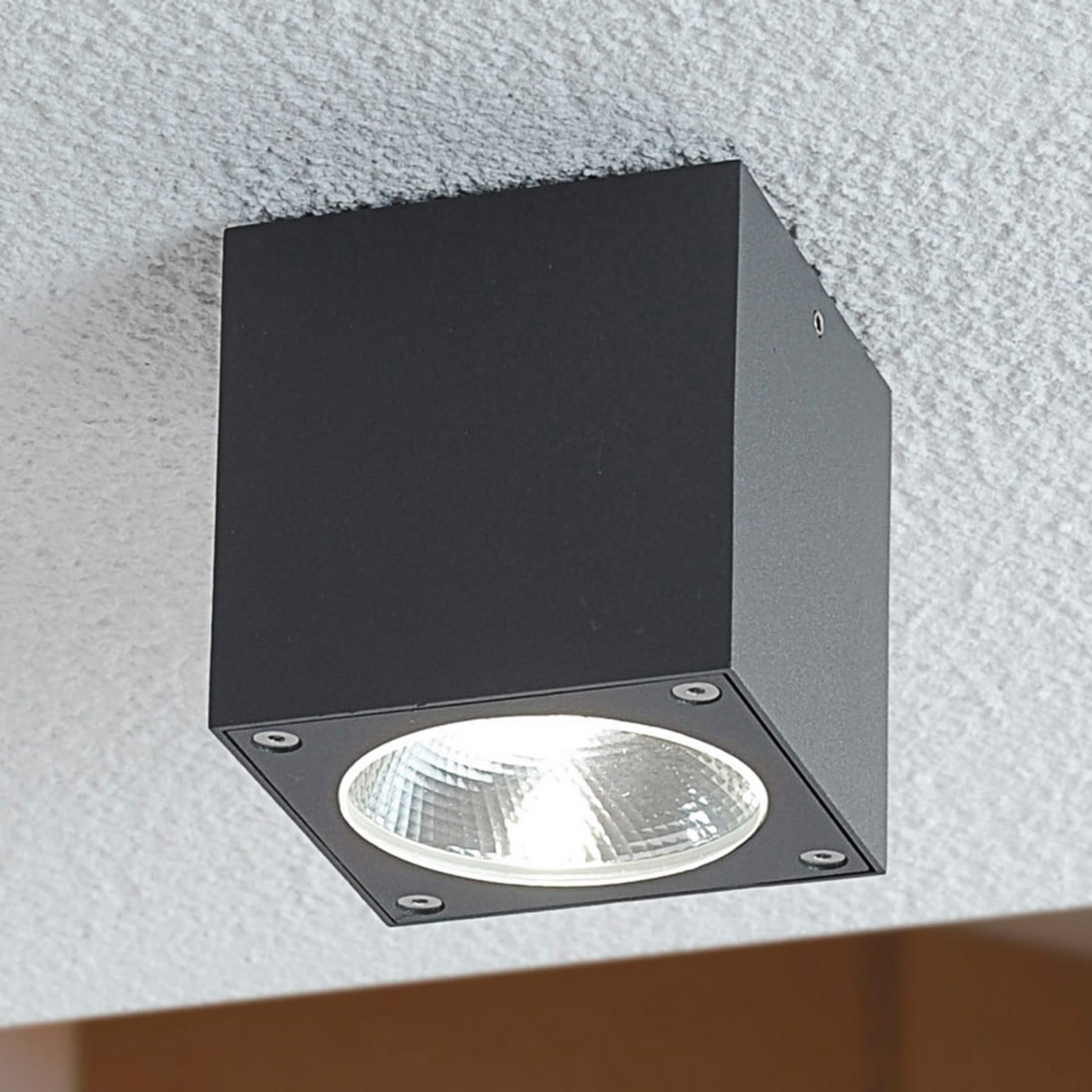 Cordy LED Udendørs Påbygningsspot Graphite - Lucande - Badeværelse - Moderne - Metal - Kantet