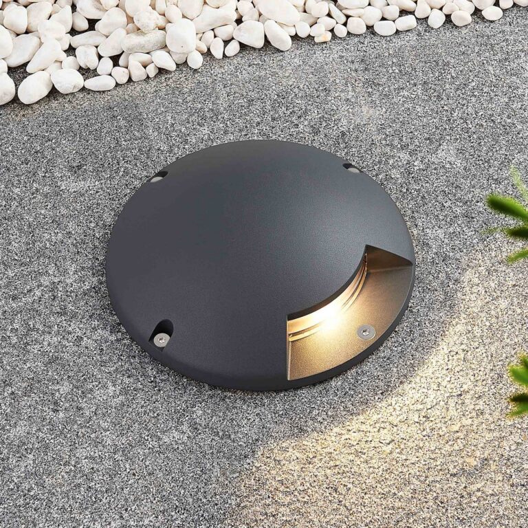 Cormac 1 LED Nedgravningsspot Dark Grey Lindby - Terrasse - Moderne - Aluminium - Rund