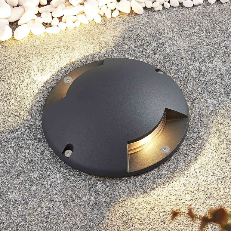 Cormac 2 LED Nedgravningsspot Dark Grey Lindby - Terrasse - Moderne - Aluminium - Rund