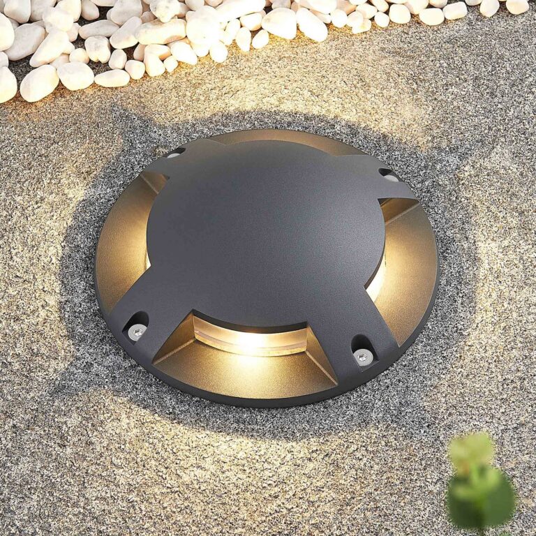 Cormac 4 LED Nedgravningsspot Dark Grey Lindby - Terrasse - Moderne - Aluminium - Rund