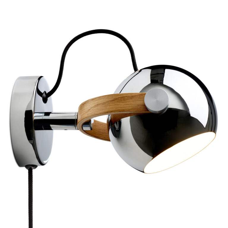 DC væglampe, kromfarvet, Ø 12 cm, metal Halo Design - Stue - Med én lyskilde