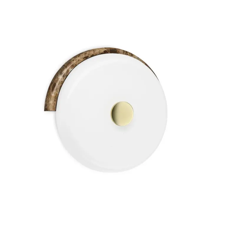 DESIGN BY US - Trip LED-væglampe, brun/hvid, glas –